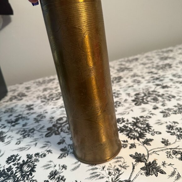 WWI Verdun Artillery Shell Trench Art Flowers Floral Bras 1916 - Picture 3 of 12